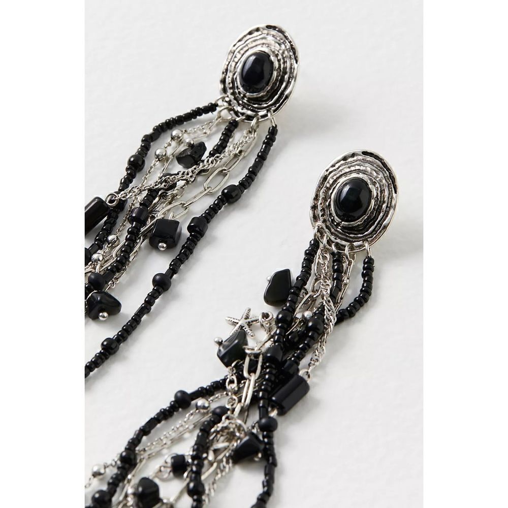 Free People Beaded Stone Embellished Dangling Earrings